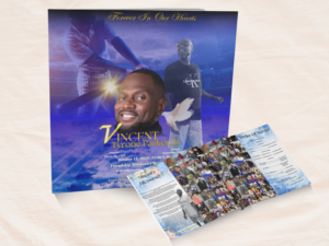 11 by 17 Booklet 4 Page Funeral Program