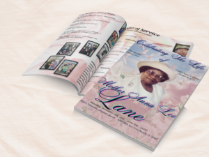 11 by 17 Booklet Funeral Program 8 pages