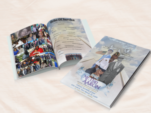 8.5 by 14 Booklet Funeral Program 8 pages