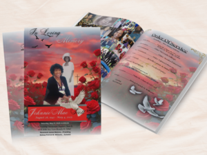 8.5 by 11 Booklet Funeral Program 8 pages