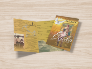 8.5 by 14 Booklet 4 Page Funeral Program